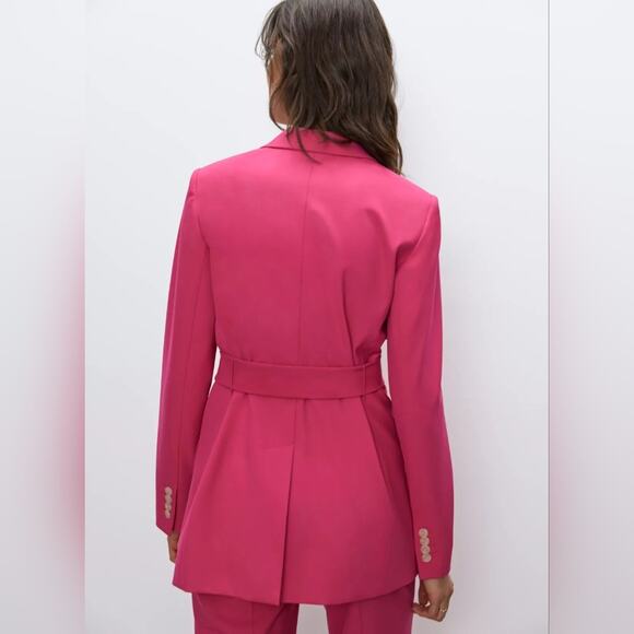 Aritzia Babaton Samuel pink belted blazer size 6 - Picture 3 of 7